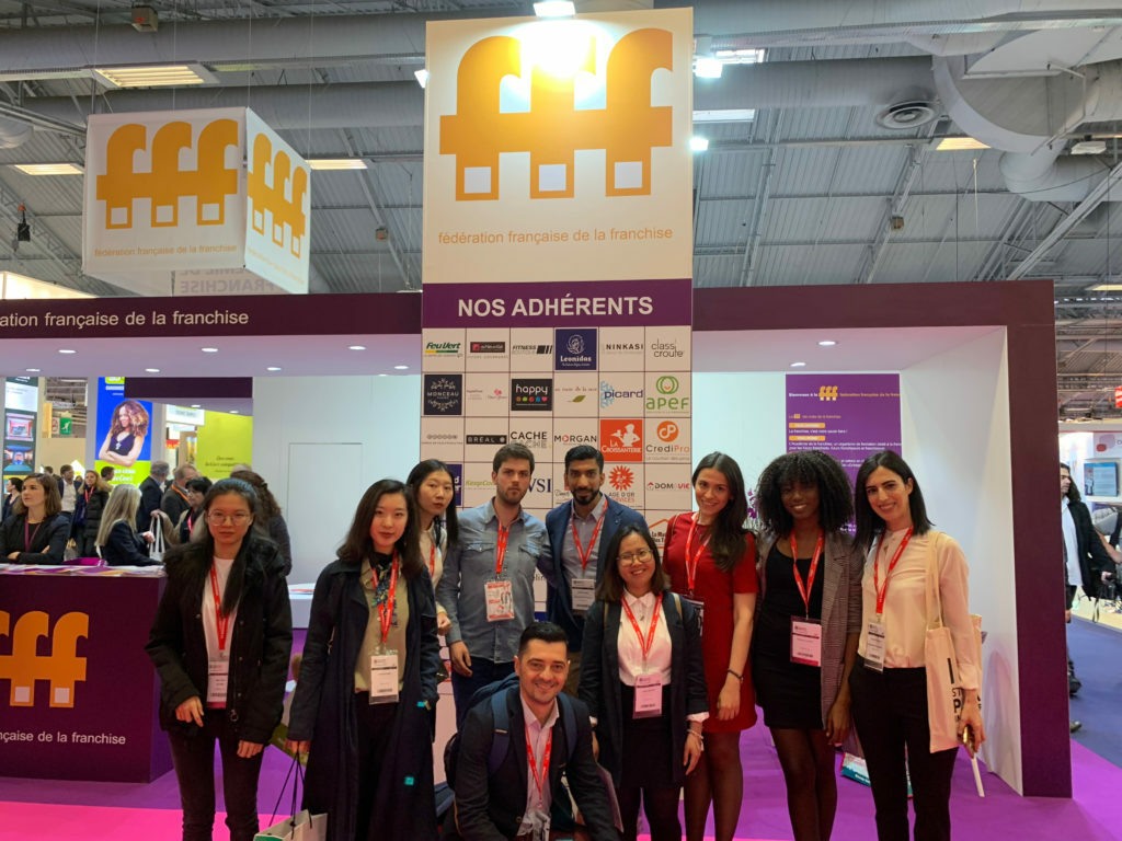STUDENTS OF THE MASTER IN FRANCHISING, RETAIL & SERVICE CHAINS AT FRANCHISE EXPO PARIS 2019