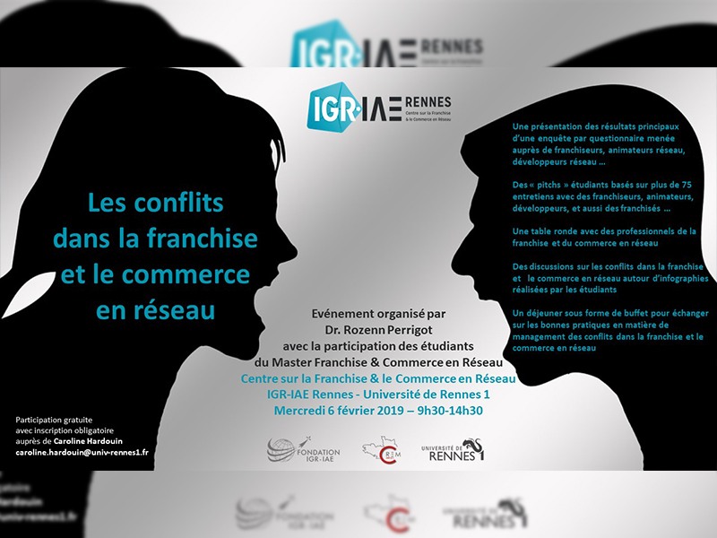 Conférence « Les conflits dans la Franchise & le Commerce en Réseau »