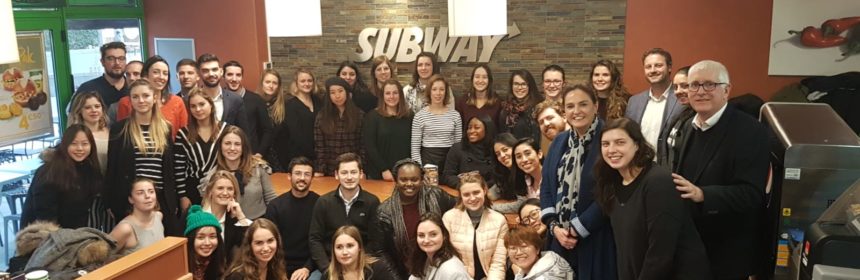 « Subway Day » for the students of the Master in Franchising, Retail and Service Chains