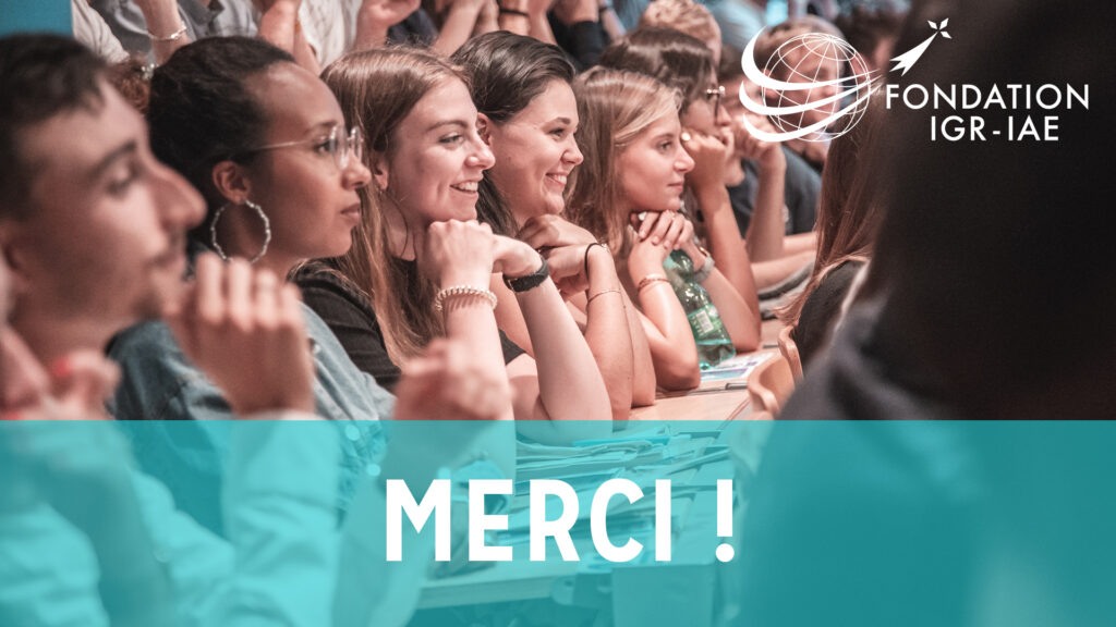 Fondation IGR-IAE : Un immense merci à nos donateurs !