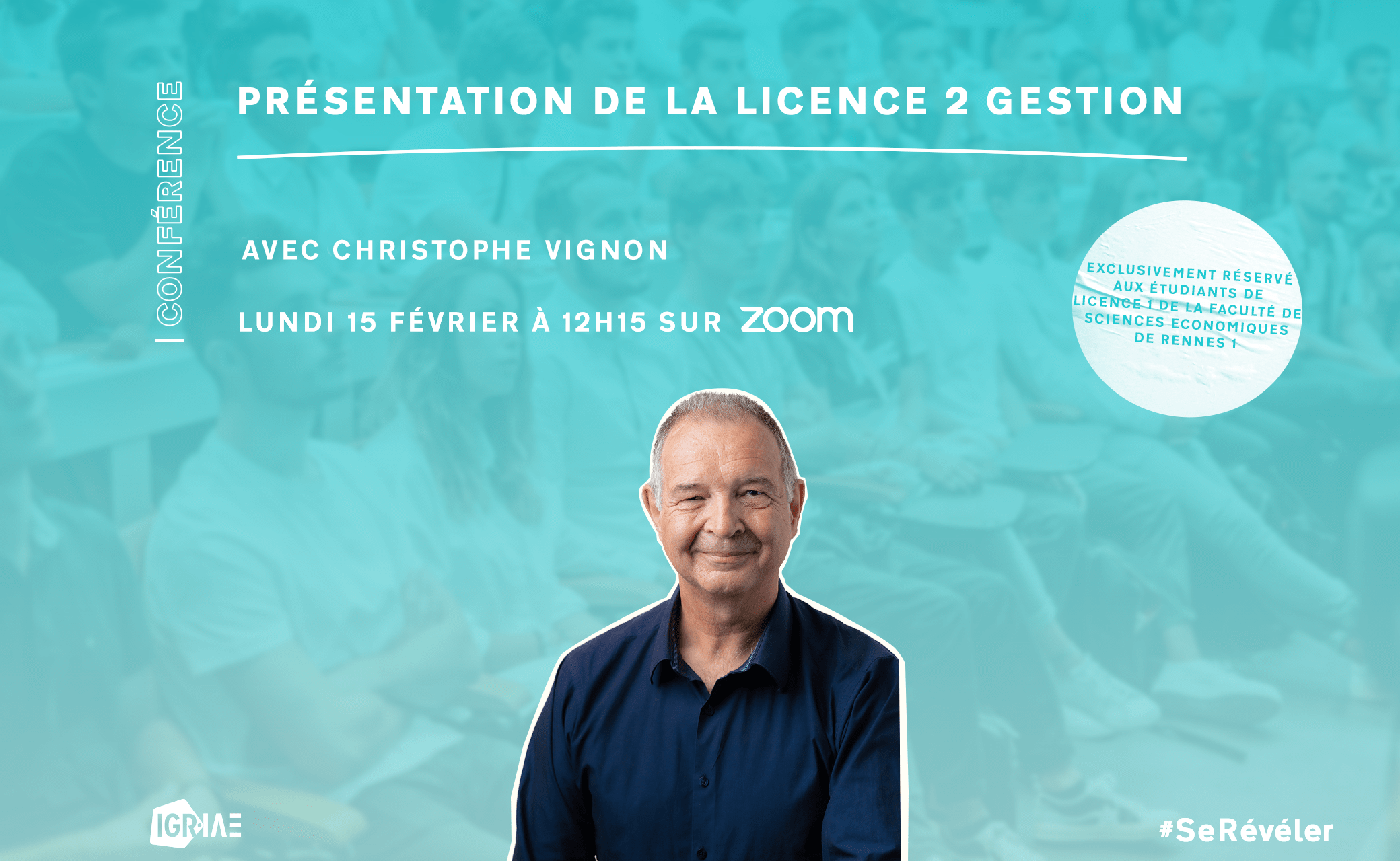 Conférence « Présentation de la Licence 2 Gestion » lundi 15 février