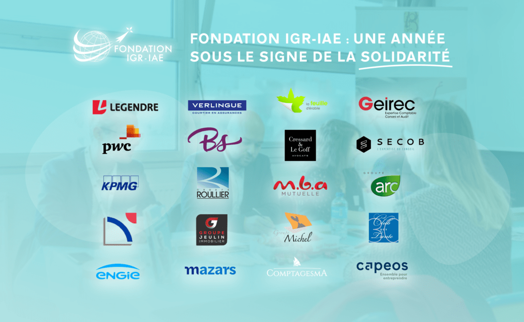 Fondation IGR-IAE : 2021, une année à nouveau sous le signe de la solidarité !