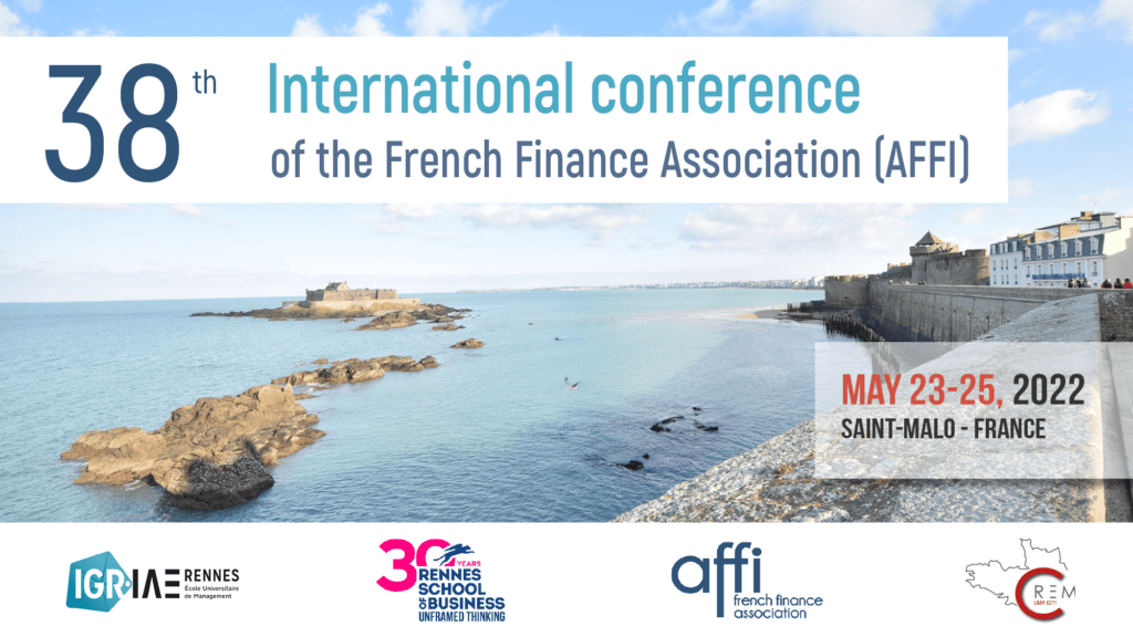 38th International Conference of the French Finance Association (AFFI)