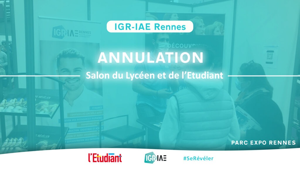 ANNULATION participation au salon de Rennes L’Etudiant