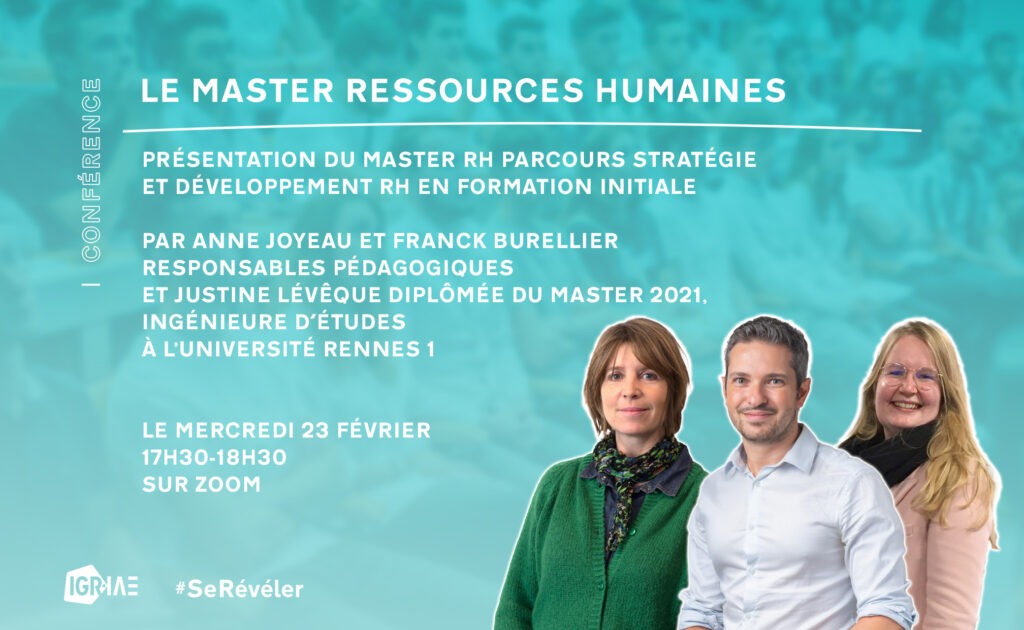 Conférence “Présentation du Master RH Parcours Stratégie et Développement RH en formation initiale”