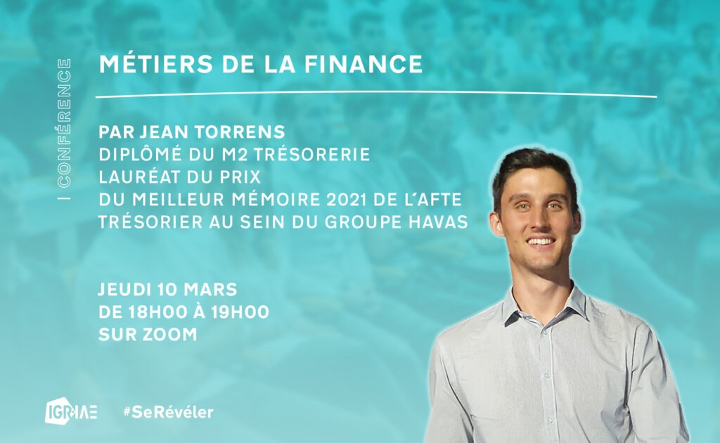 Conférence Métiers Finance du jeudi 10 mars (Trésorerie)