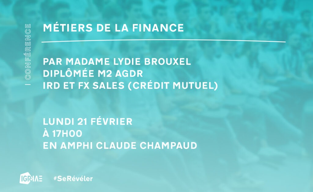 Conférence Métiers Finance du 21 février (AGDR)