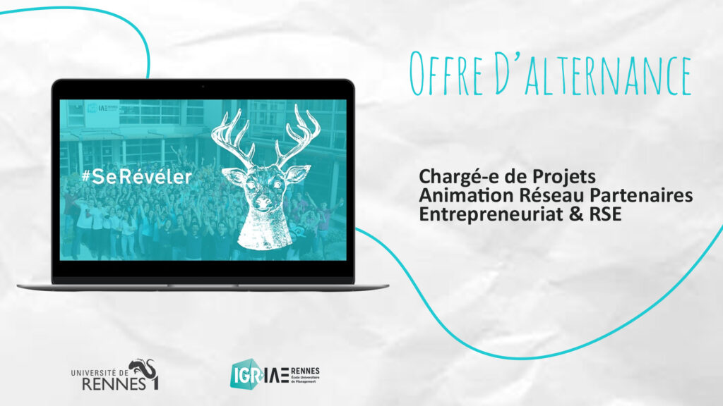 Offre d’alternance – Chargé-e de Projets, Animation Réseau Partenaires, Entrepreneuriat & RSE