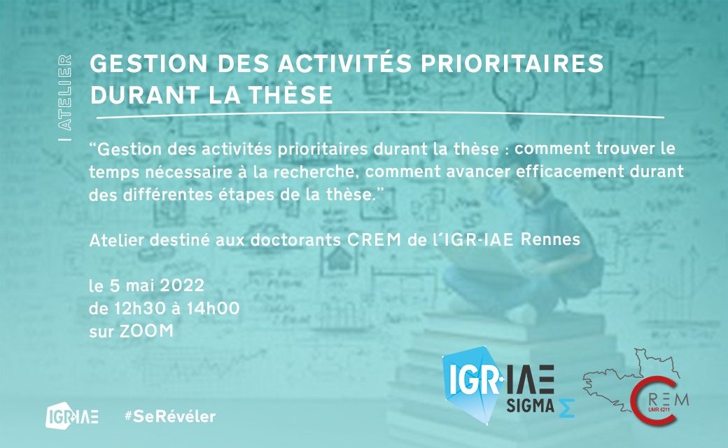 Atelier « Gestion des activités prioritaires durant la thèse »