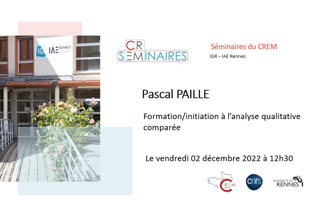 Séminaire Eat&Think « hors-série » le vendredi 02 décembre 2022 à 12h30
