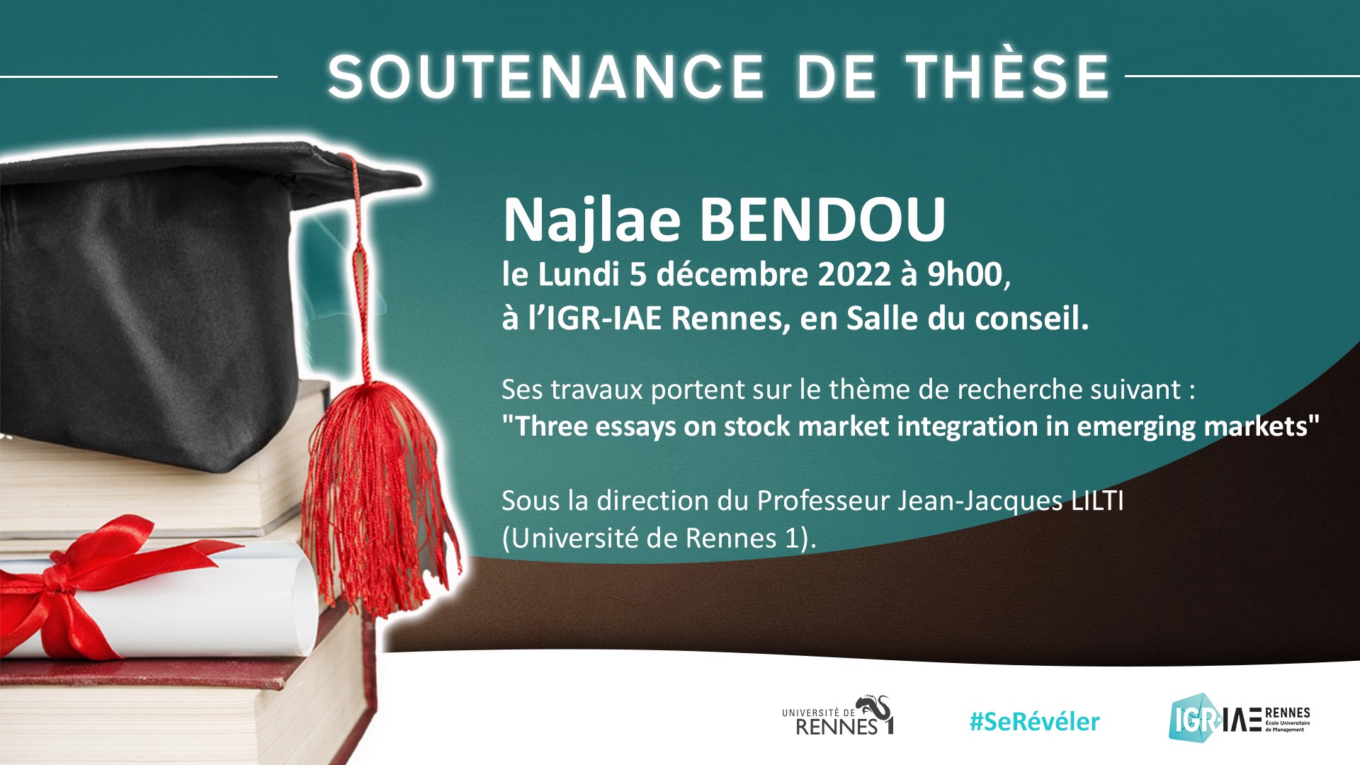 Soutenance de thèse de Najlae BENDOU