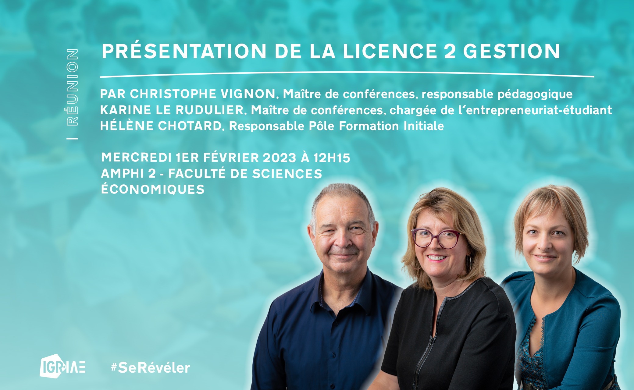 Réunion de présentation de la Licence 2 Gestion
