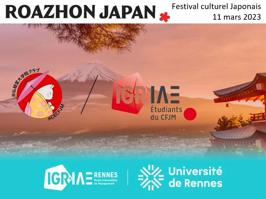 Festival Roazhon Japan, 3ième édition, le 11 mars 2023 à l’IGR-IAE Rennes