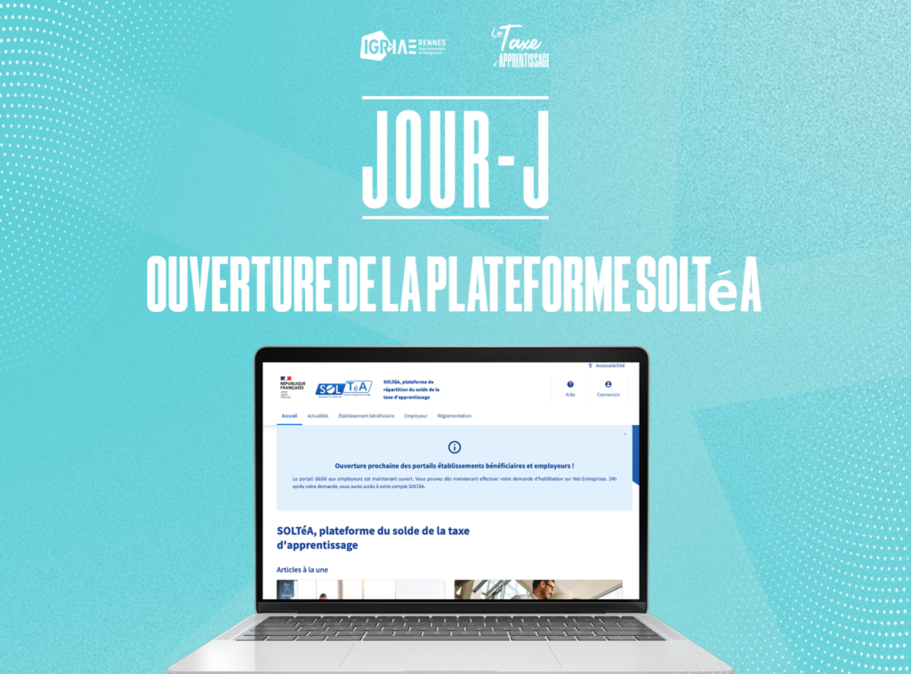 Taxe d’Apprentissage 2023 : Ouverture de la plateforme SOLTéA pour soutenir notre école !