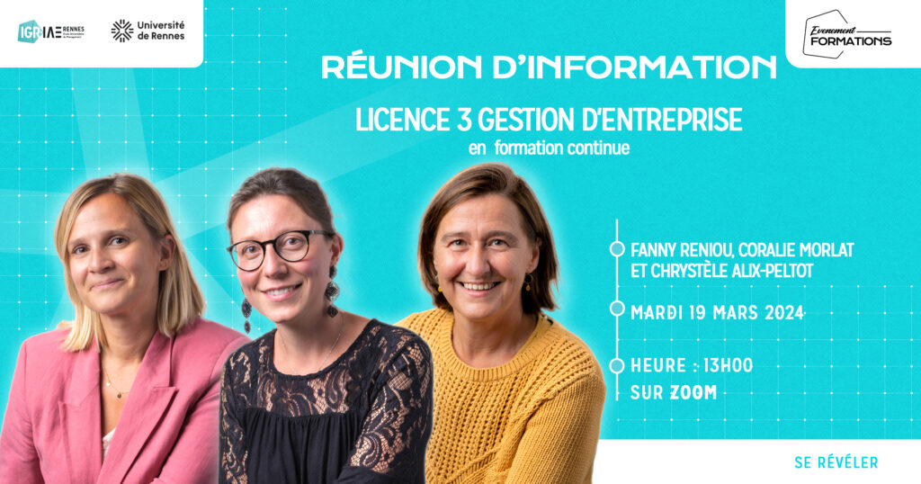 Conférence en ligne Licence Gestion Formation Continue le 19 mars