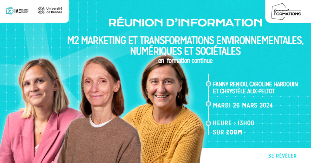 Conférence en ligne Master 2 Marketing et Vente Parcours TENS Formation Continue le 26 mars