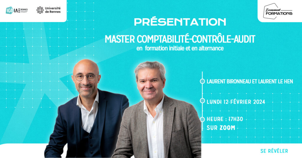 Conférence en ligne Master Comptabilité-Contrôle-Audit en formation initiale et alternance le 12 février