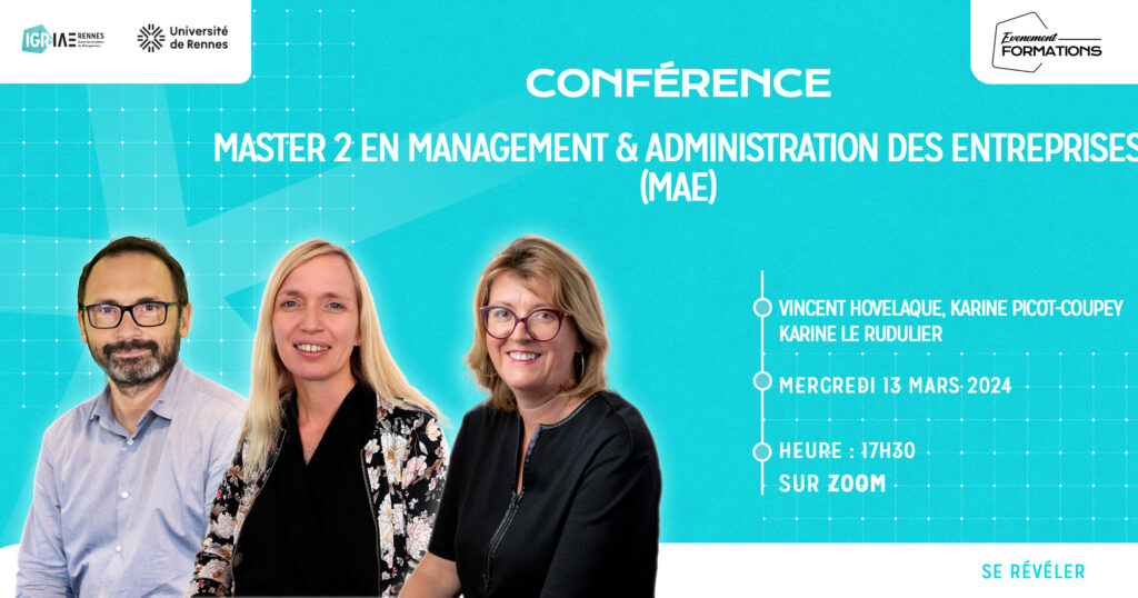 Conférence en ligne M2 Management et Administration des Entreprises le 13 Mars