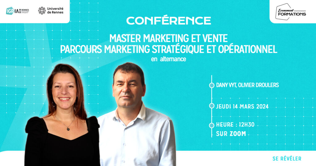 Conférence en ligne Master Marketing en alternance le 14 mars