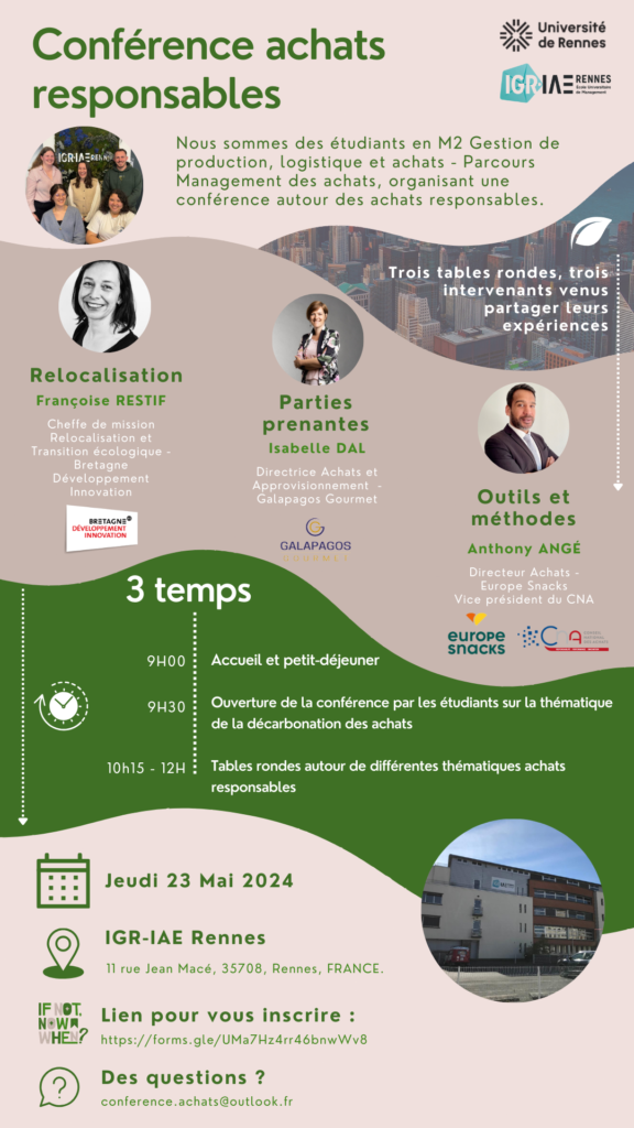 Conférence sur la décarbonation des achats le 23 mai