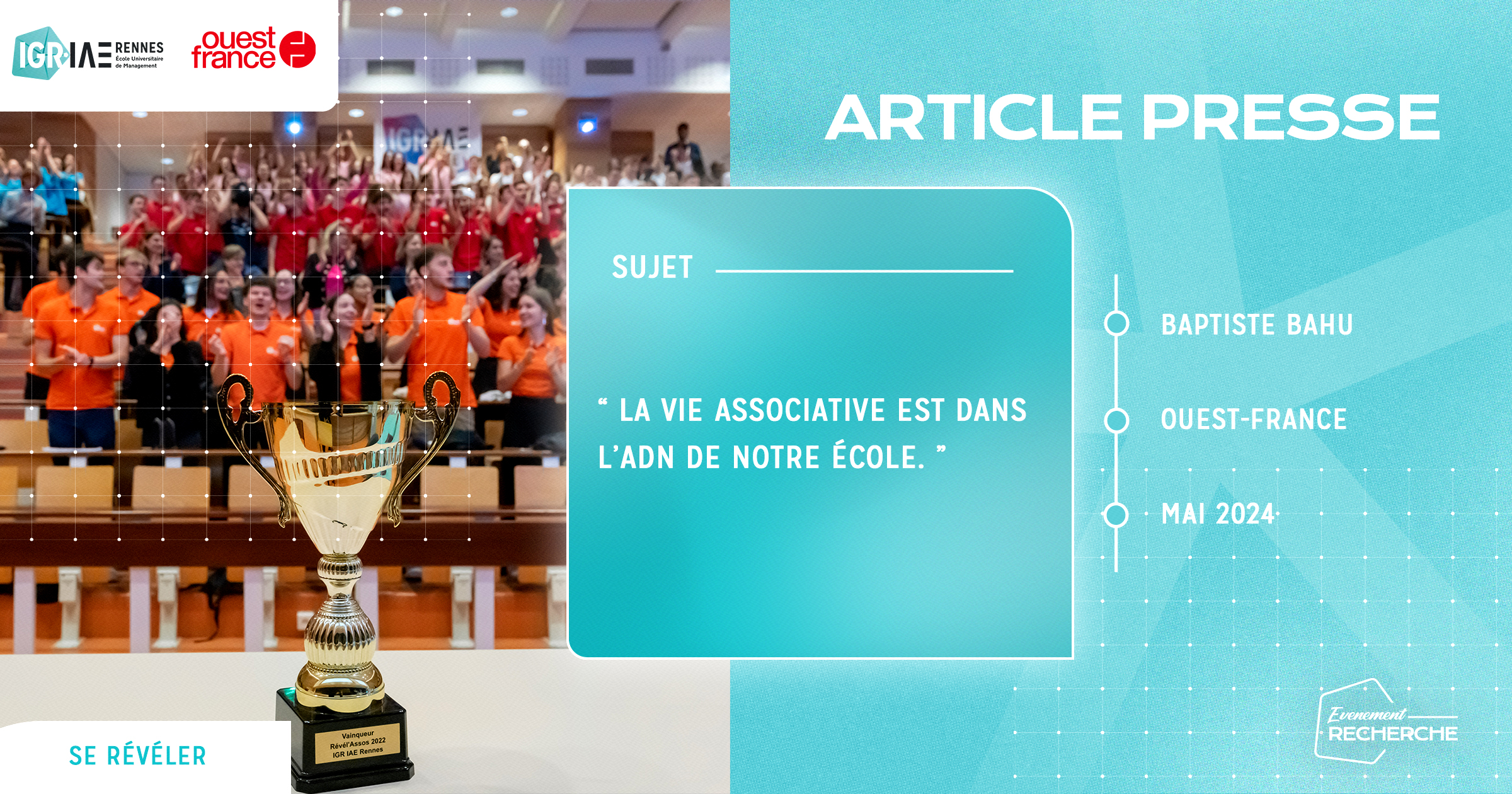 La vie associative est dans l’ADN de notre école