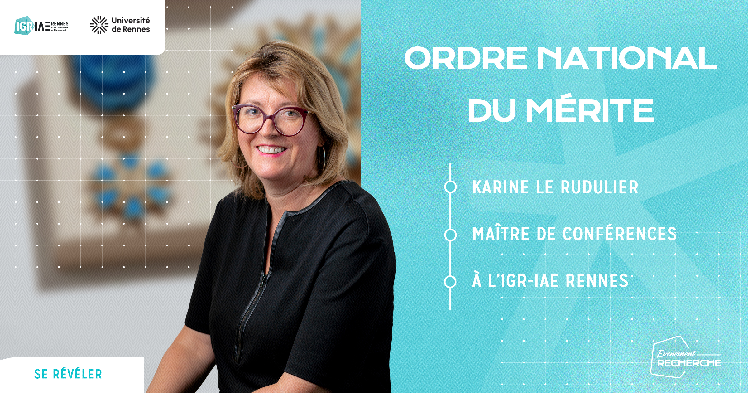 Karine Le Rudulier, promue Chevalier de l’Ordre National du Mérite