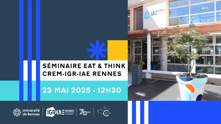 Séminaire CREM-IGR Eat &Think le vendredi 23 mai