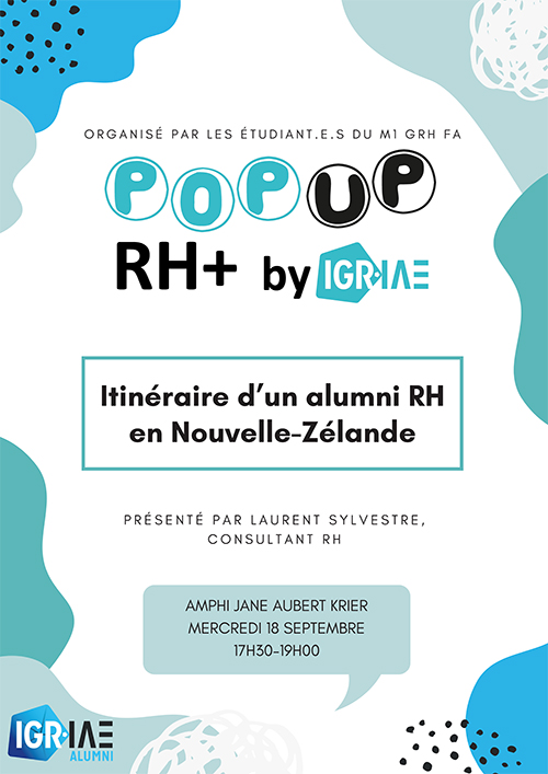 Pop Up RH + le 18 septembre