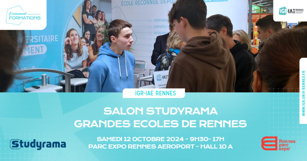 L’IGR-IAE Rennes au Salon Studyrama Grandes Ecoles de Rennes 2024