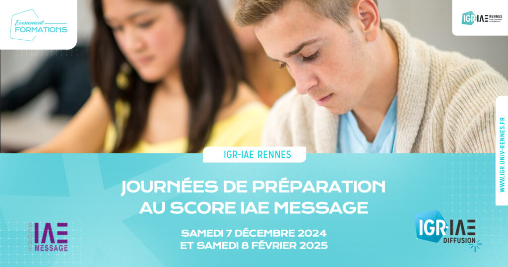 Journées de préparation au Score IAE Message avec IGR Diffusion