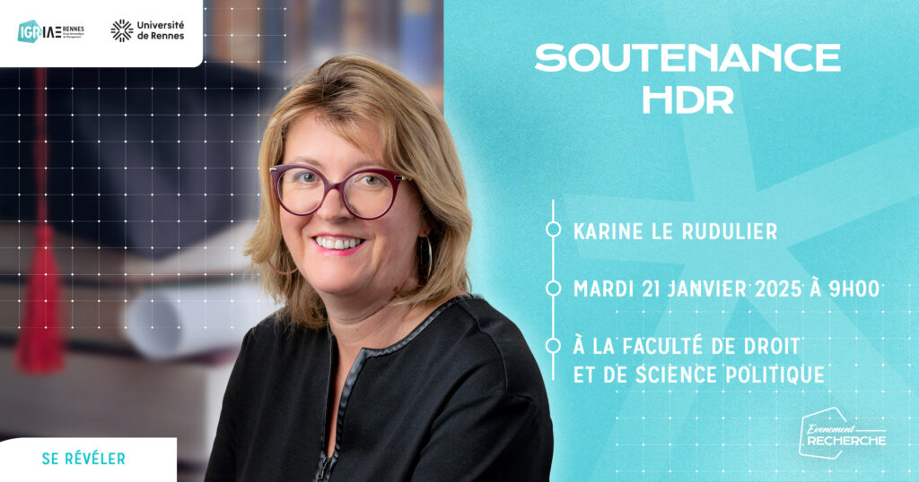 Soutenance HDR de Karine LE RUDULIER