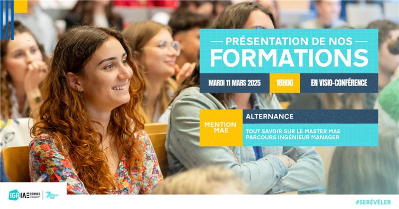 Présentation de la formation Master MAE Ingénieur Manager MAE FA