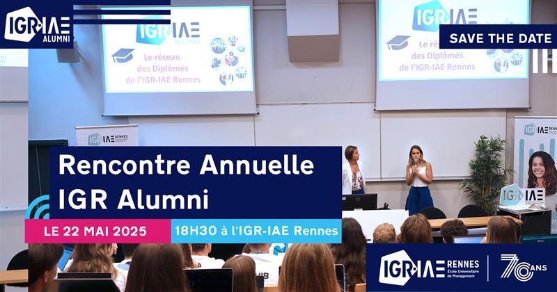 Rencontre Annuelle IGR Alumni le 22 mai 2025