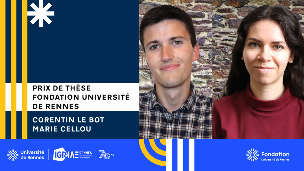 Corentin Le Bot et Marie Cellou primés par la Fondation de l’Université de Rennes pour l’excellence de leurs travaux en SHS