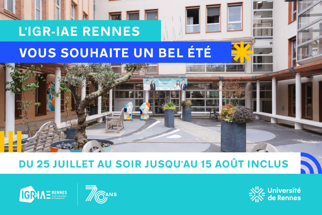L’IGR-IAE Rennes vous souhaite un bel été !