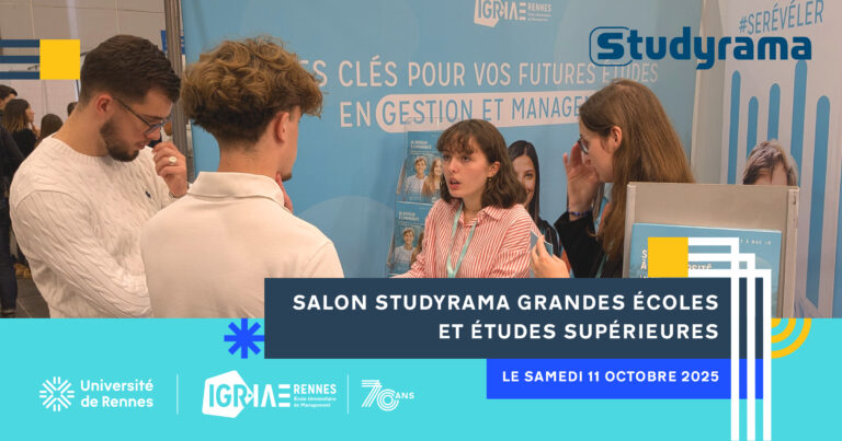 L’IGR-IAE Rennes au Salon Studyrama Grandes Écoles et Études Supérieures de Rennes 2025