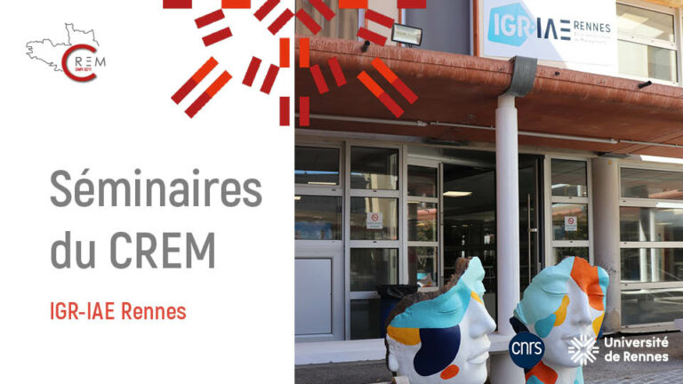 Séminaire CREM-IGR Eat &Think le 3 mars 2026