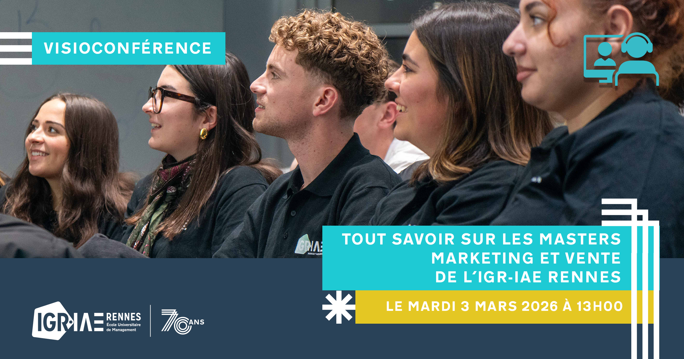 Visioconférence le mardi 3 mars 2026 : les Masters Marketing et Vente