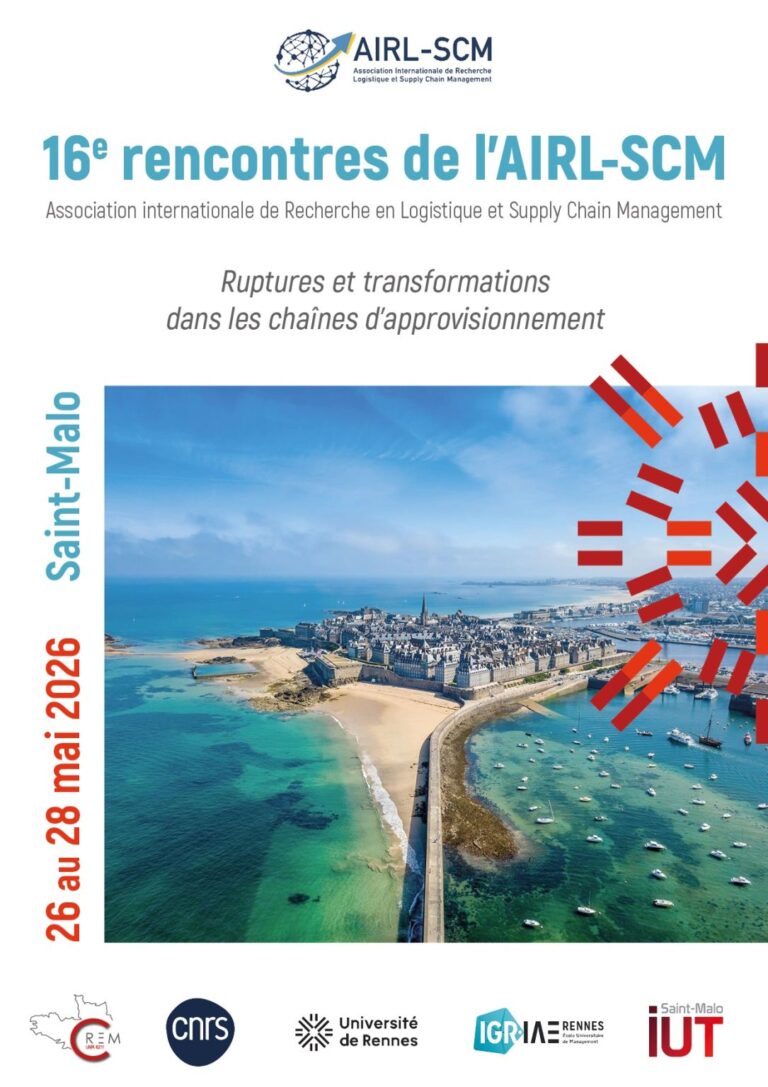 16èmes Rencontres de l’AIRL-SCM à Saint-Malo du 26 au 28 mai 2026