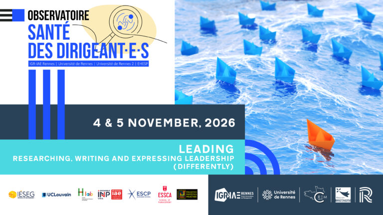 Conference « Leading. Researching, writing and expressing leadership (differently) » 4-5 november, 2026
