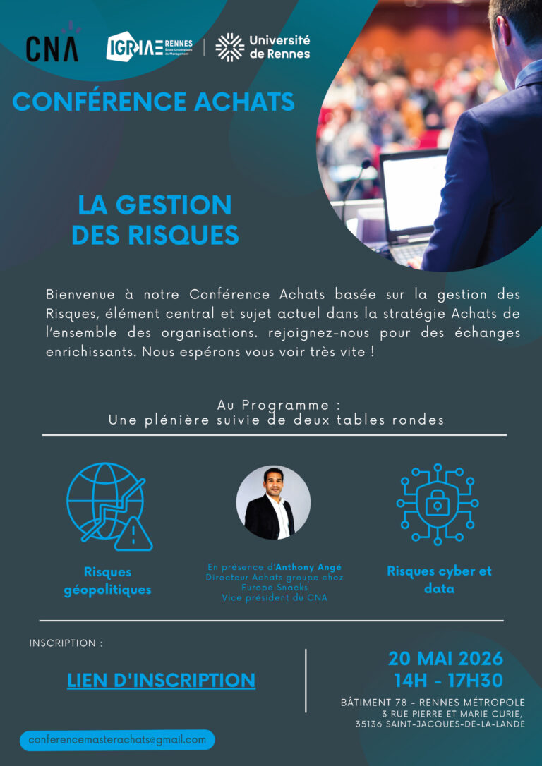 Conférence Achats M2 GPLA le Mercredi 20 mai 2026