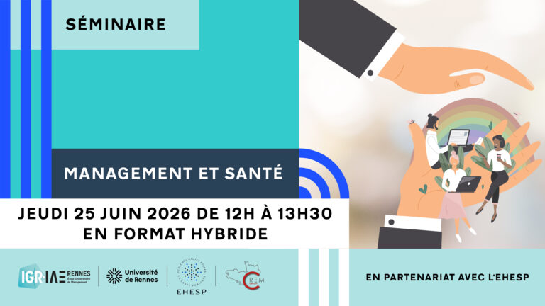Séminaire « Management et Santé » le 25 juin 2026