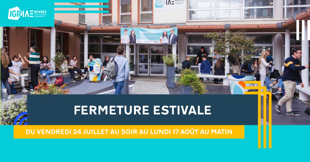 Fermeture estivale 2026